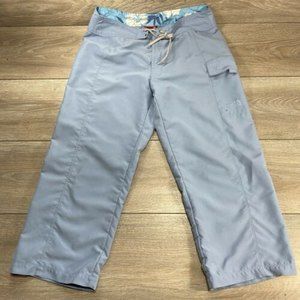 The North Face Women's Light Weight Hiking Camping Capri Pants Blue Size 8